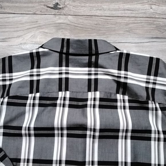 Westbound Woman 24W Blouse Wide Half Sleeve Black White - Picture 9 of 9